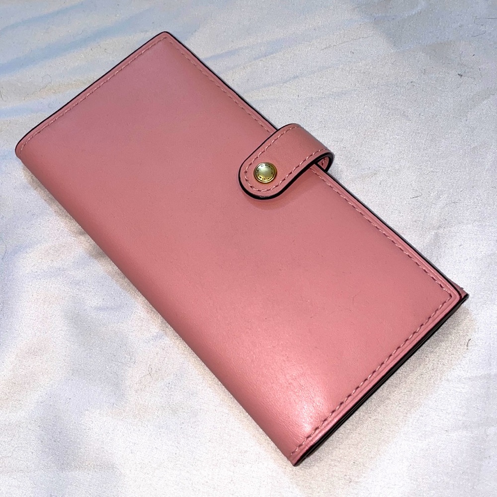 Pink leather wallet